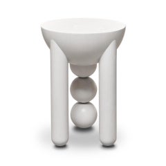 Profiterole Occasional Table Small by Lara Bohinc in White  Wood