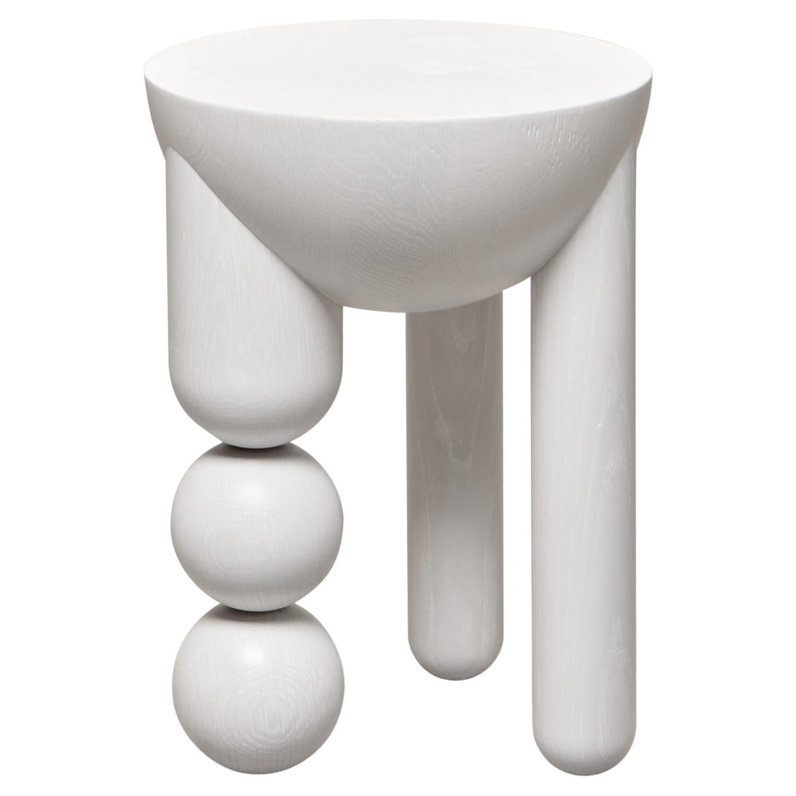 Profiterole Occasional Table Small by Lara Bohinc in White  Wood, in stock