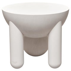 Sculptural Profiterole Small Coffee Table by Lara Bohinc in White Wood, in Stock