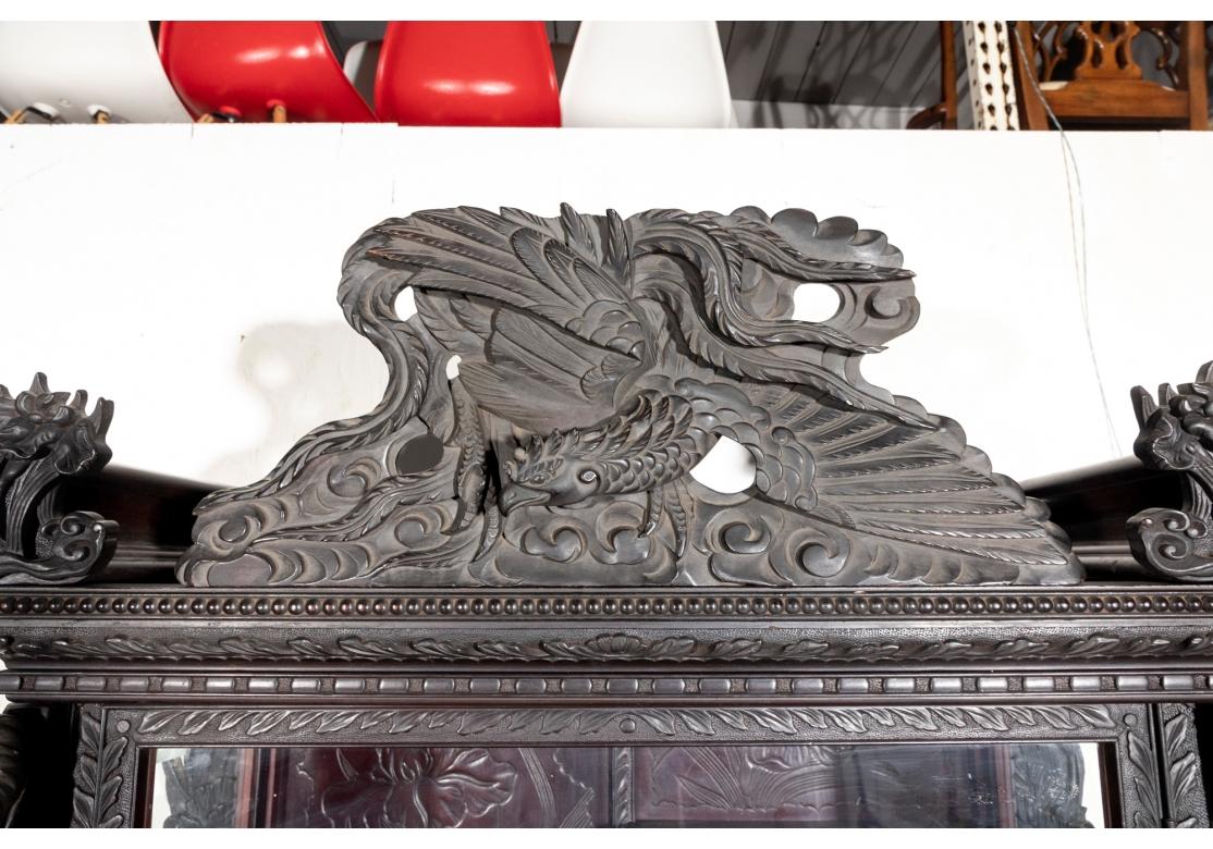 Profusely Carved Asian Display Cabinet For Sale 13