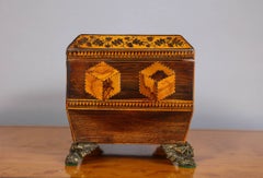 Boîte à thé Tunbridge Regency abondamment incrustée