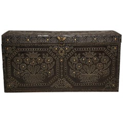 Profusely Studded Royal Leather Trunk