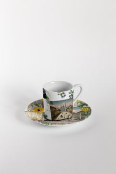 La Storia Infinita, sei tazze da caffè con piatti decorati in stile contemporaneo