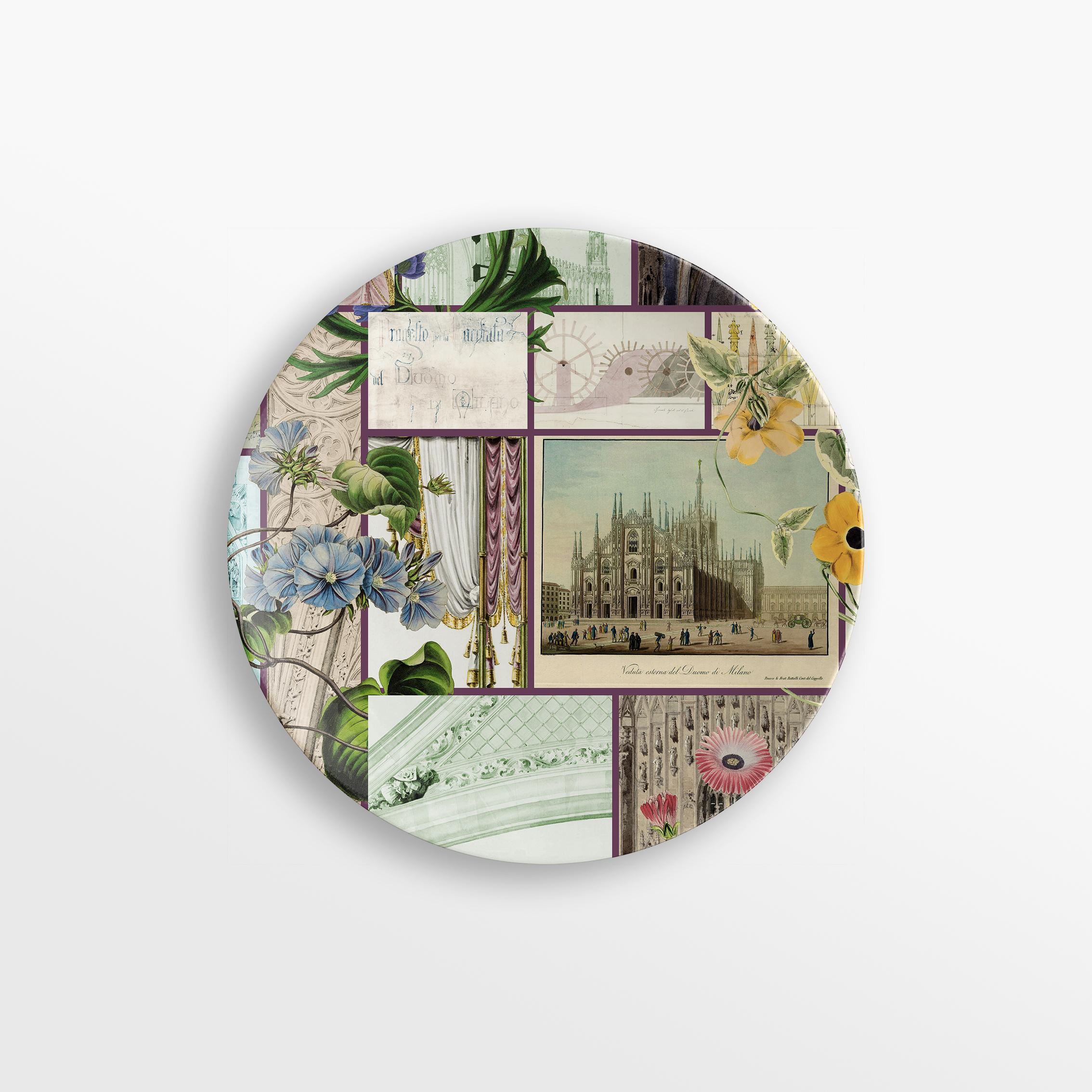 La storia Infinita, Six Contemporary Decorated Porcelain Dessert Plates For Sale 3