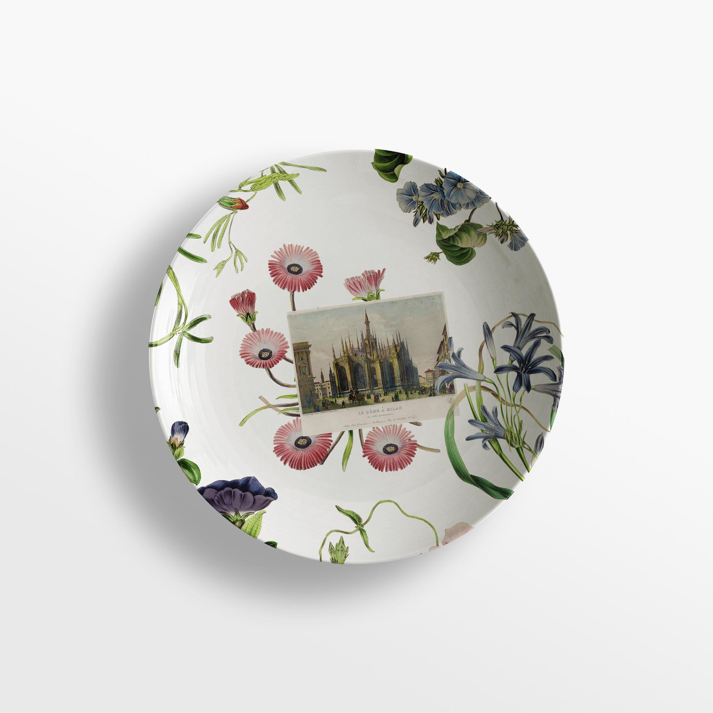 From the encounter between the historical archives of the Duomo di Milano and the imagery of Grand Tour by Vito Nesta, this unique collections of porcelains and fabrics were born. “La storia Infinita” is a dedication to all that work of study and