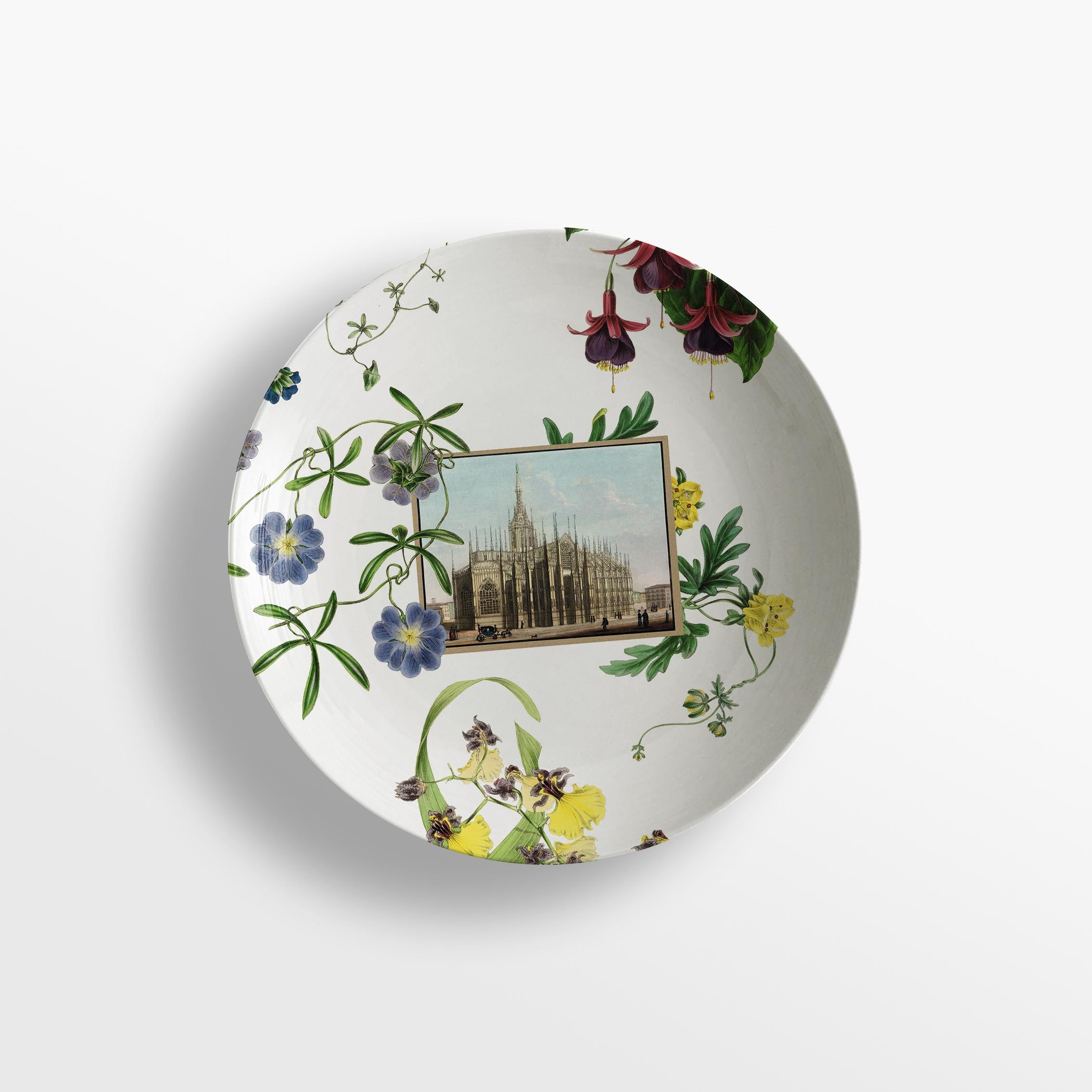 La storia Infinita, Six Contemporary Decorated Porcelain Soup Plates In New Condition For Sale In Milano, Lombardia