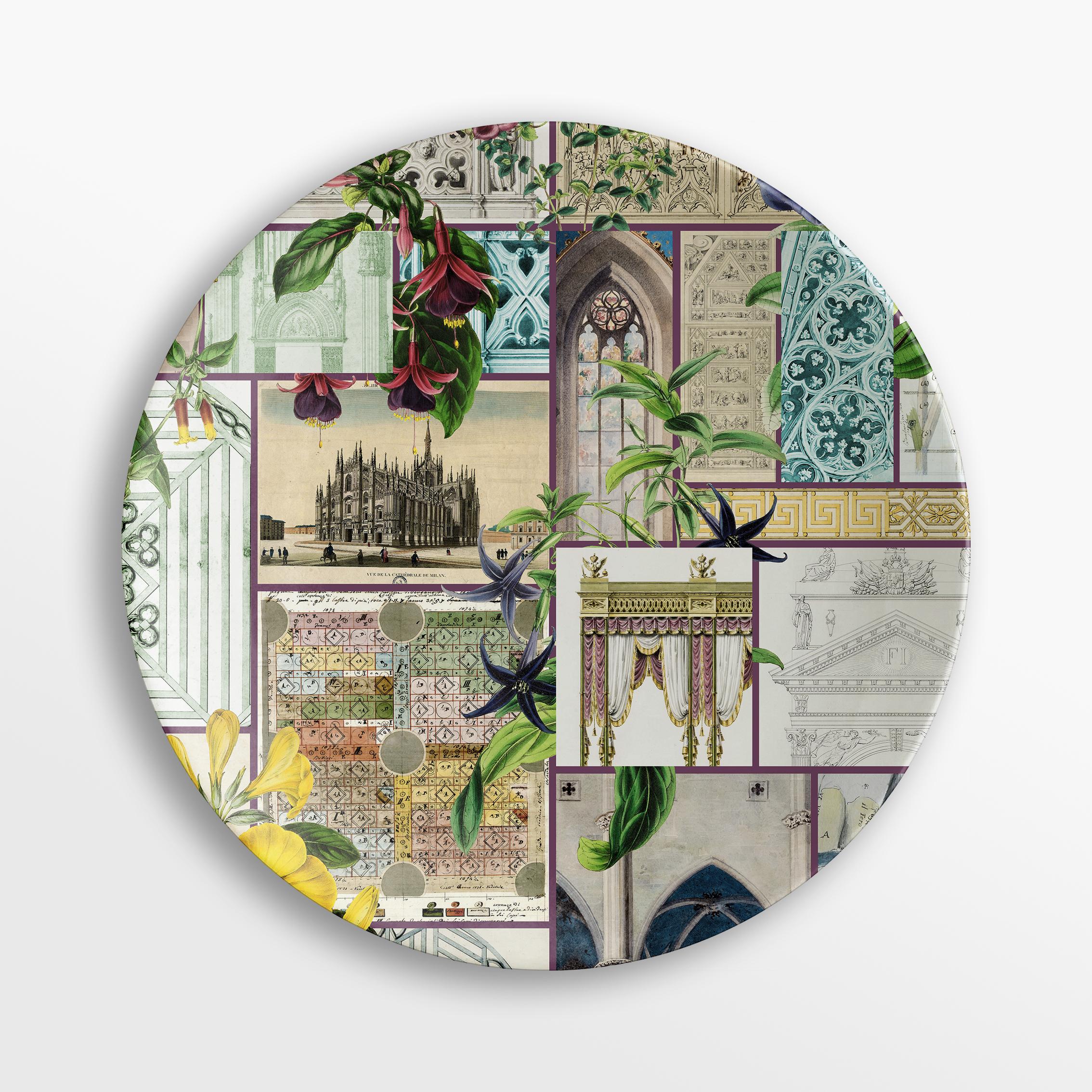 La storia Infinita, Six Contemporary Porcelain Plates with Decorative Design For Sale 1