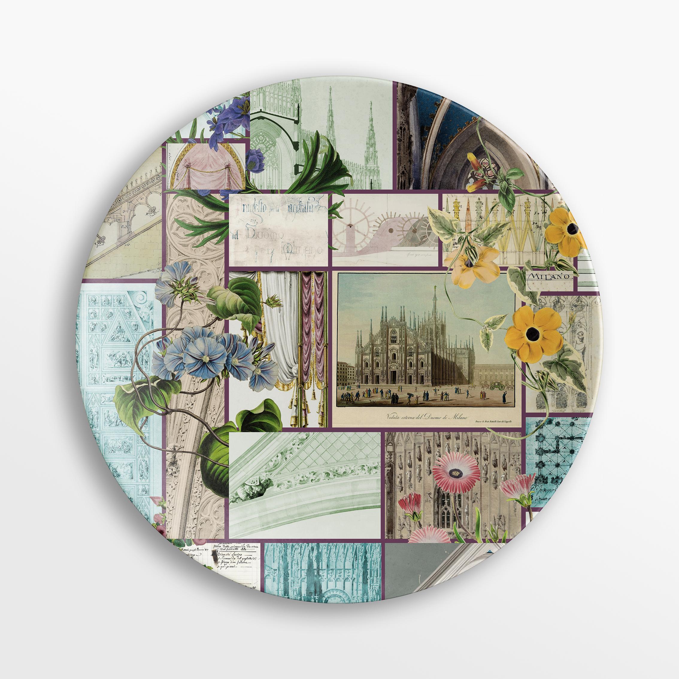 La storia Infinita, Six Contemporary Porcelain Plates with Decorative Design For Sale 3