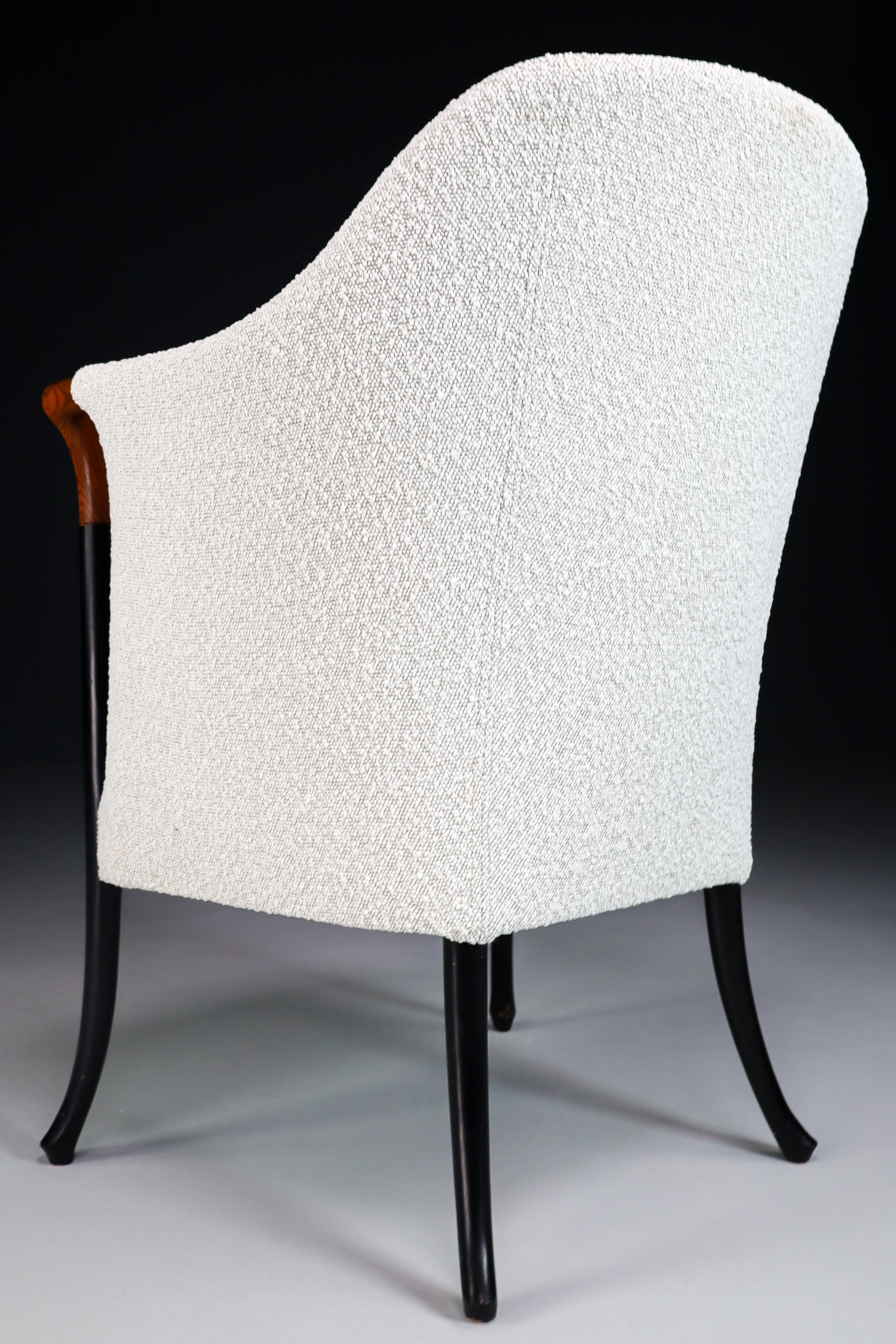 Italian Progetti Armchair by Umberto Asnago for Giorgetti in Bouclé Wool Fabric, Italy