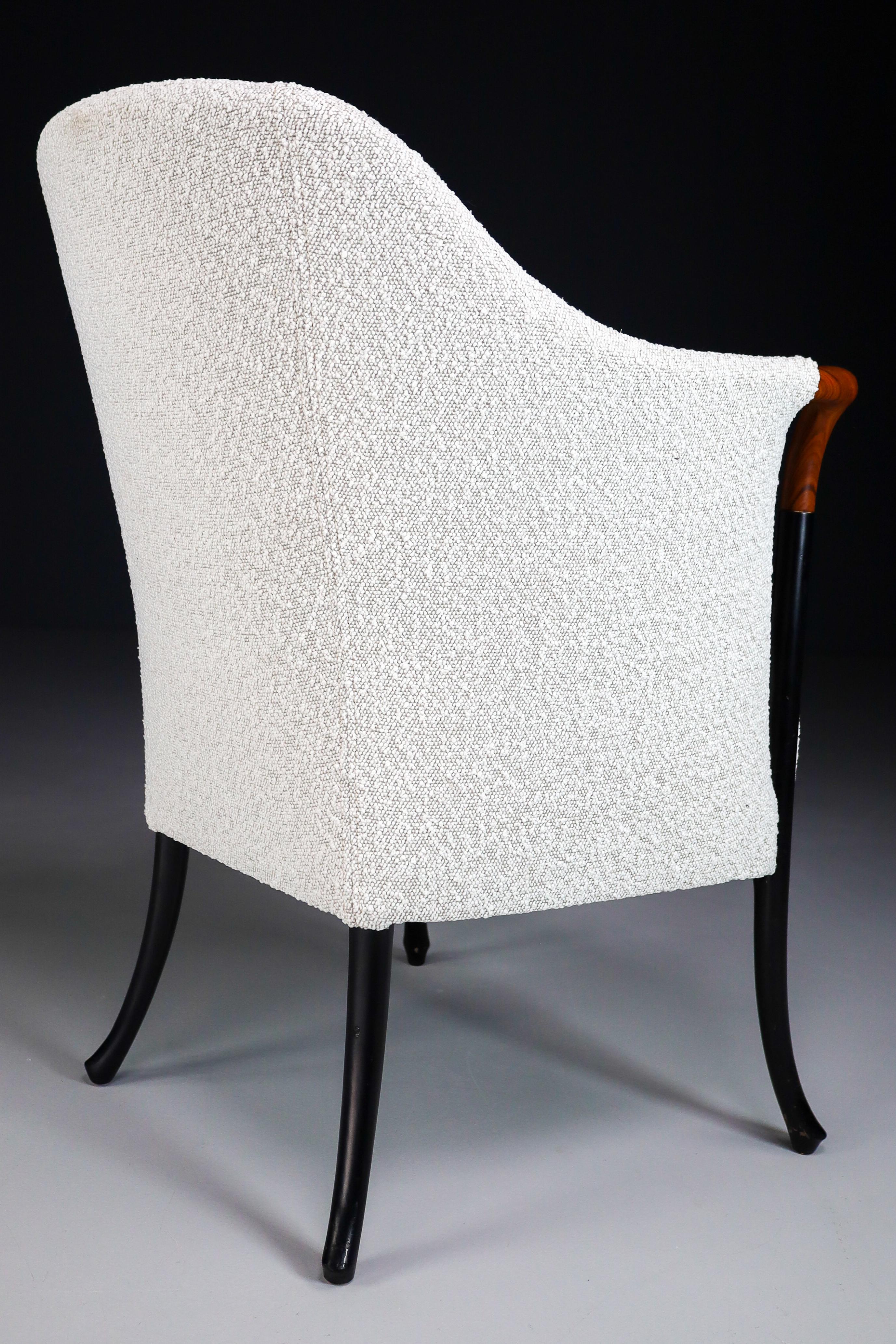 20th Century Progetti Armchair by Umberto Asnago for Giorgetti in Bouclé Wool Fabric, Italy