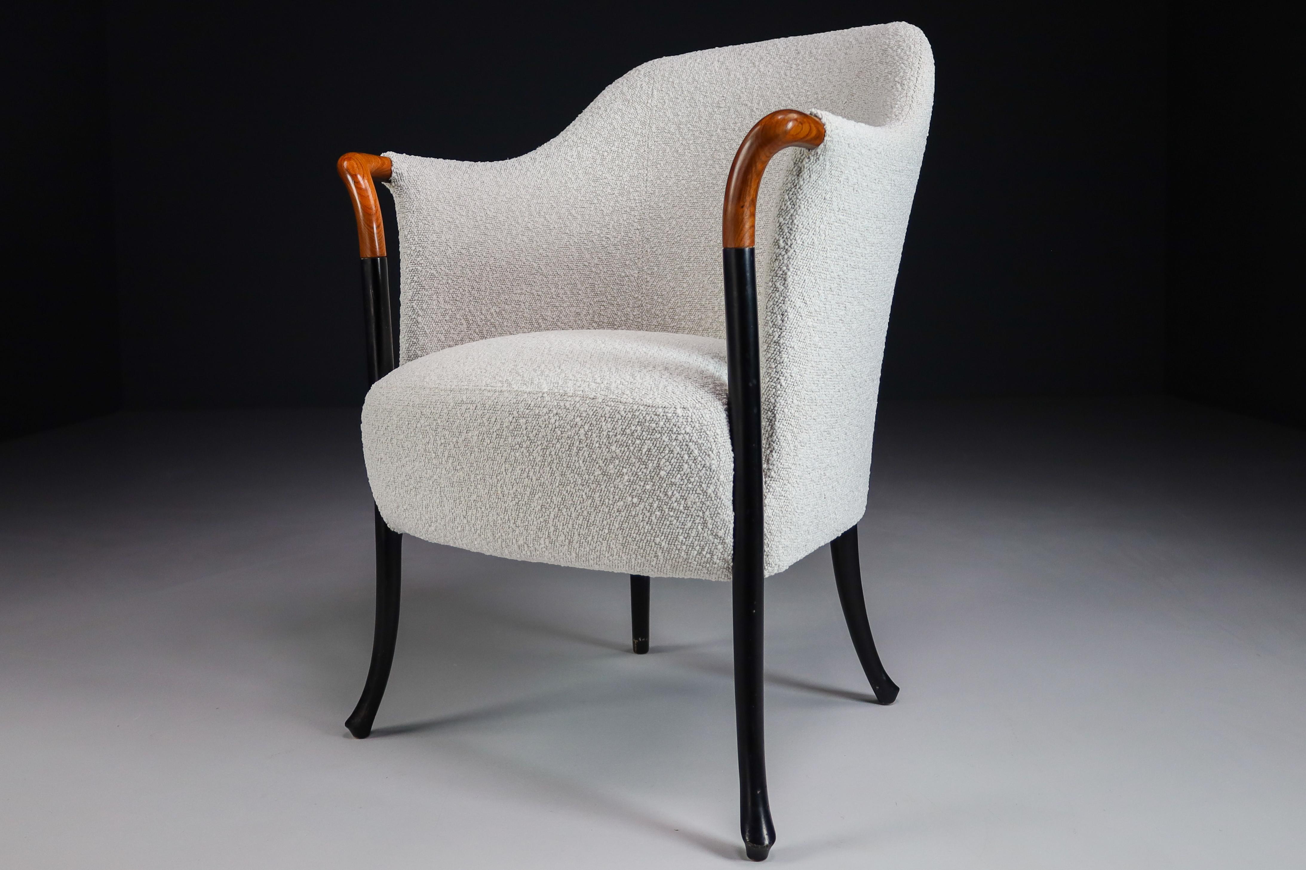 Progetti Armchair by Umberto Asnago for Giorgetti in Bouclé Wool Fabric, Italy 2