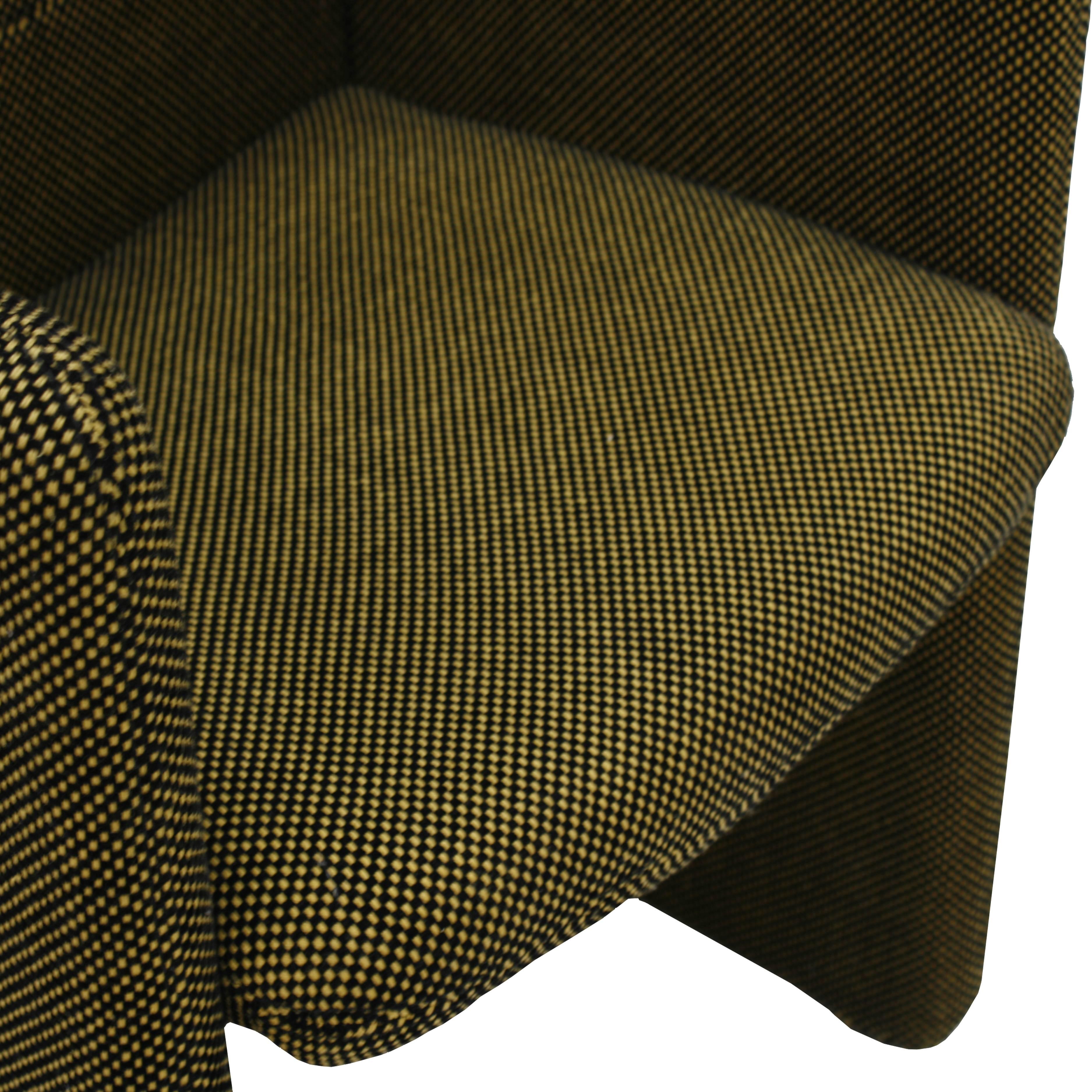 Progetti Tecno Modern Set of Four Pattern Cotton Fabric Italian Chairs 2