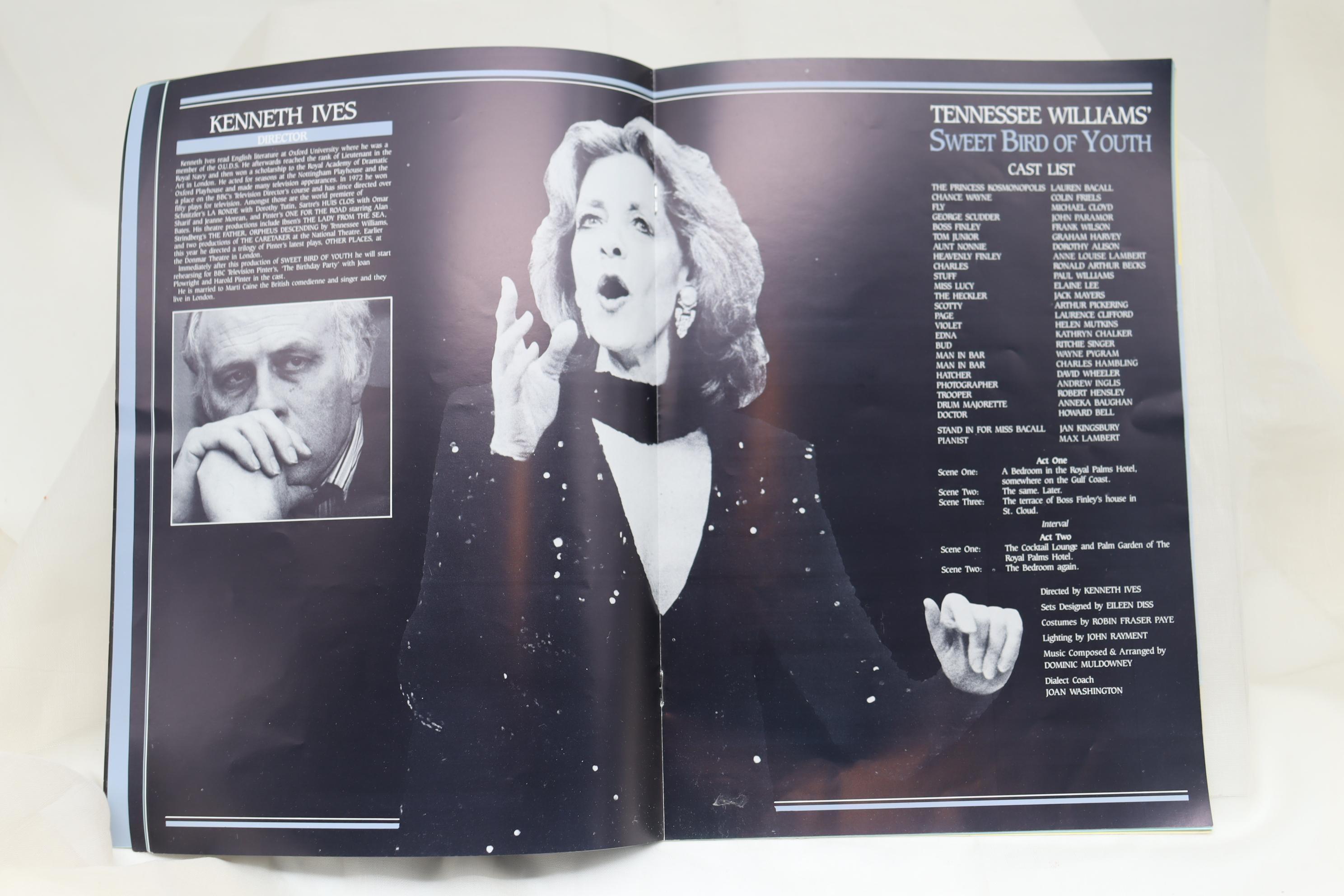 Late 20th Century Program Autographed by Lauren Bacall For Sale