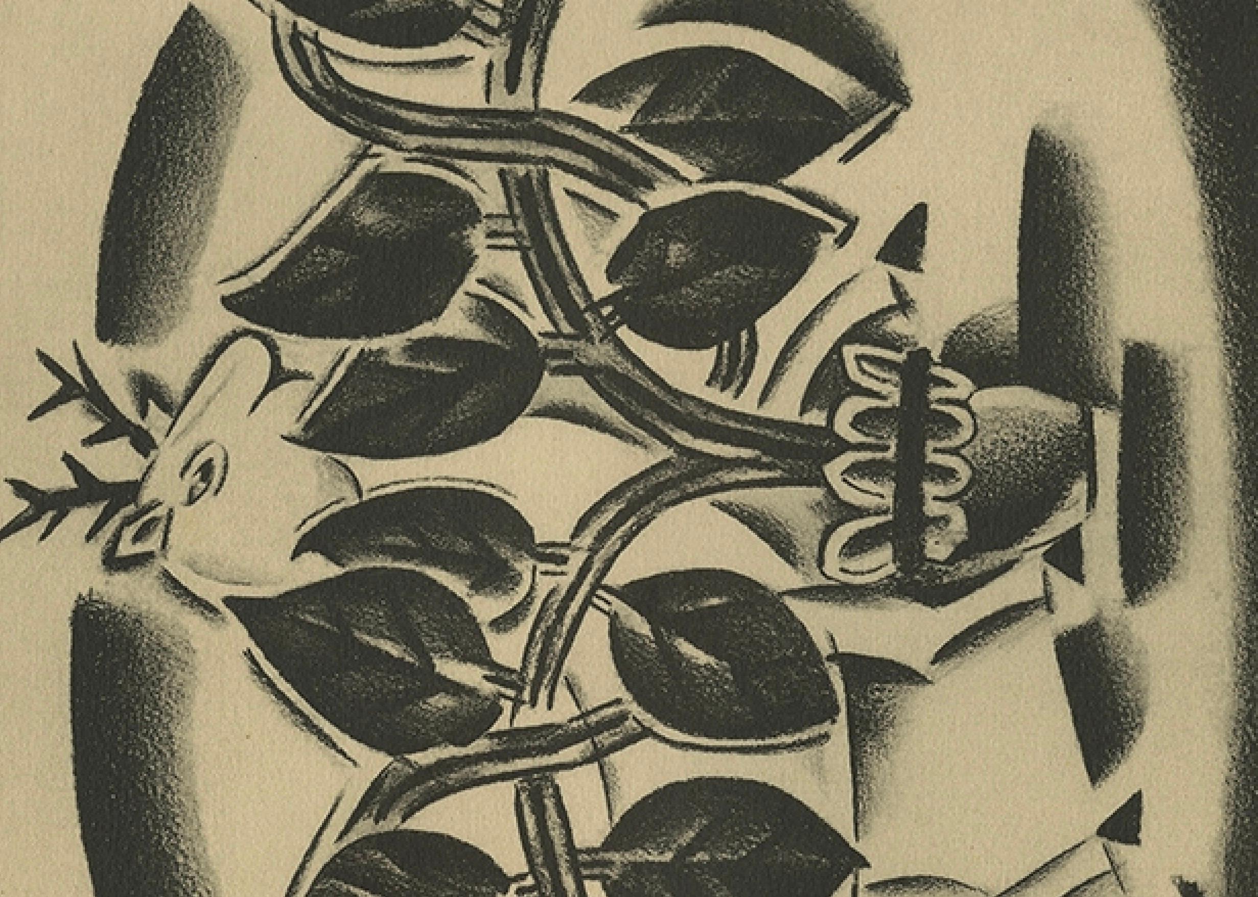 Die Lithografie mit dem Titel 