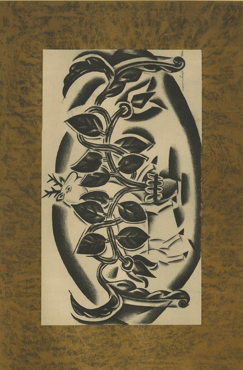 Programm eines Abendkonzerts, 1923: Avantgarde-Lithographie von Nathan Altmann (Frühes 20. Jahrhundert) im Angebot
