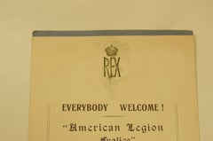 Program of the welcome concert on board the Transatlantic REX 9-30-1937