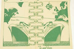 Travel schedule for Europe of the transatlantic liners company ITALIAN Line 1937