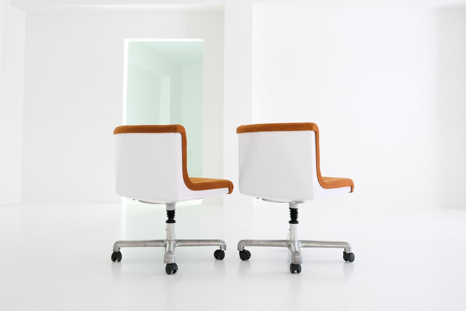 Plastic Progress Swivel Office Chairs by Hans von Klier & Ettore Sottsass for Poltronova For Sale