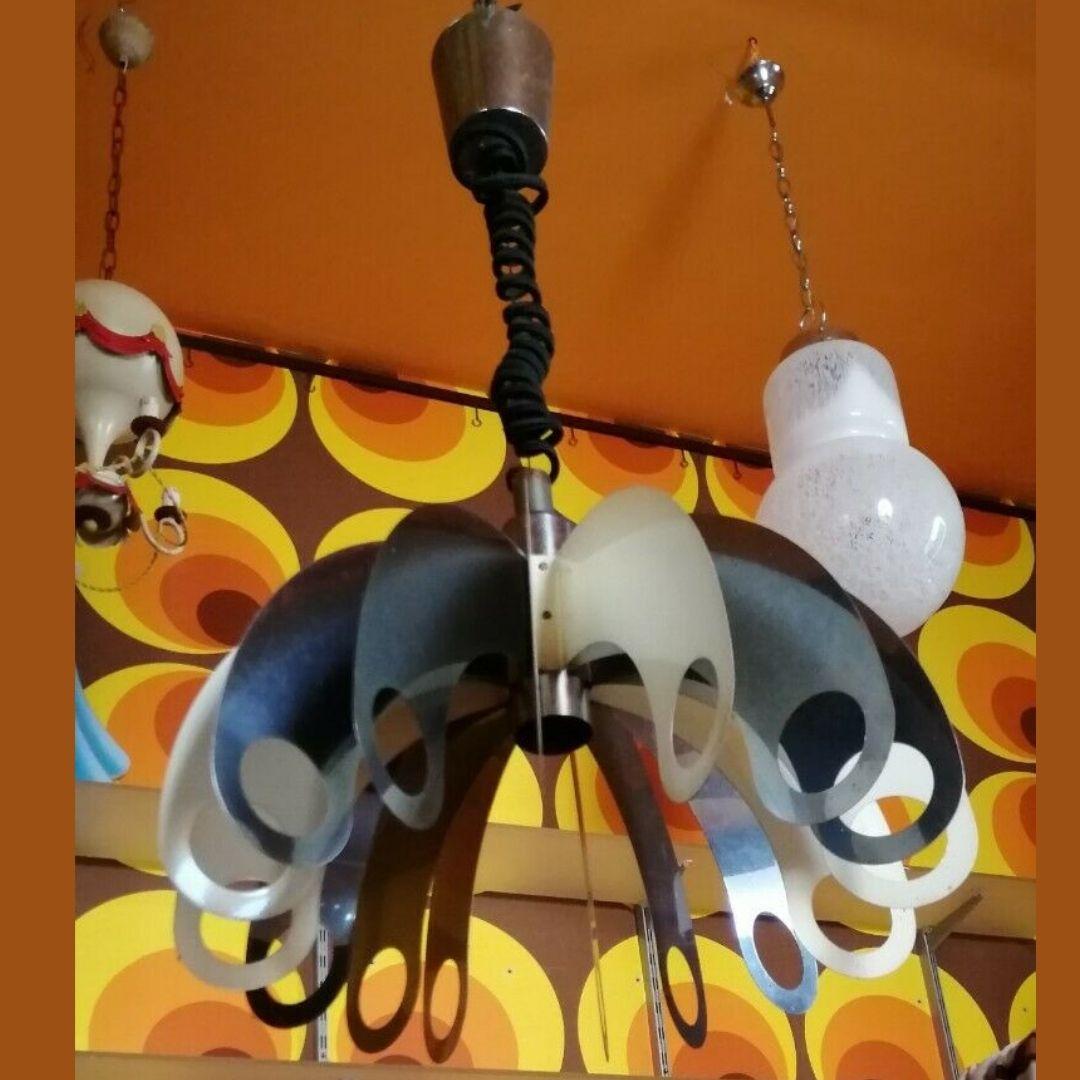 Lampadario progressivo di design originale, anni '70 In condizioni buone in vendita a taranto, IT