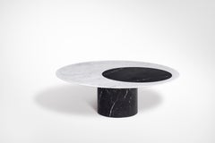 Proiezioni Coffee Table in Nero Marquina & Bianco Carrara Marble by Elisa Ossino