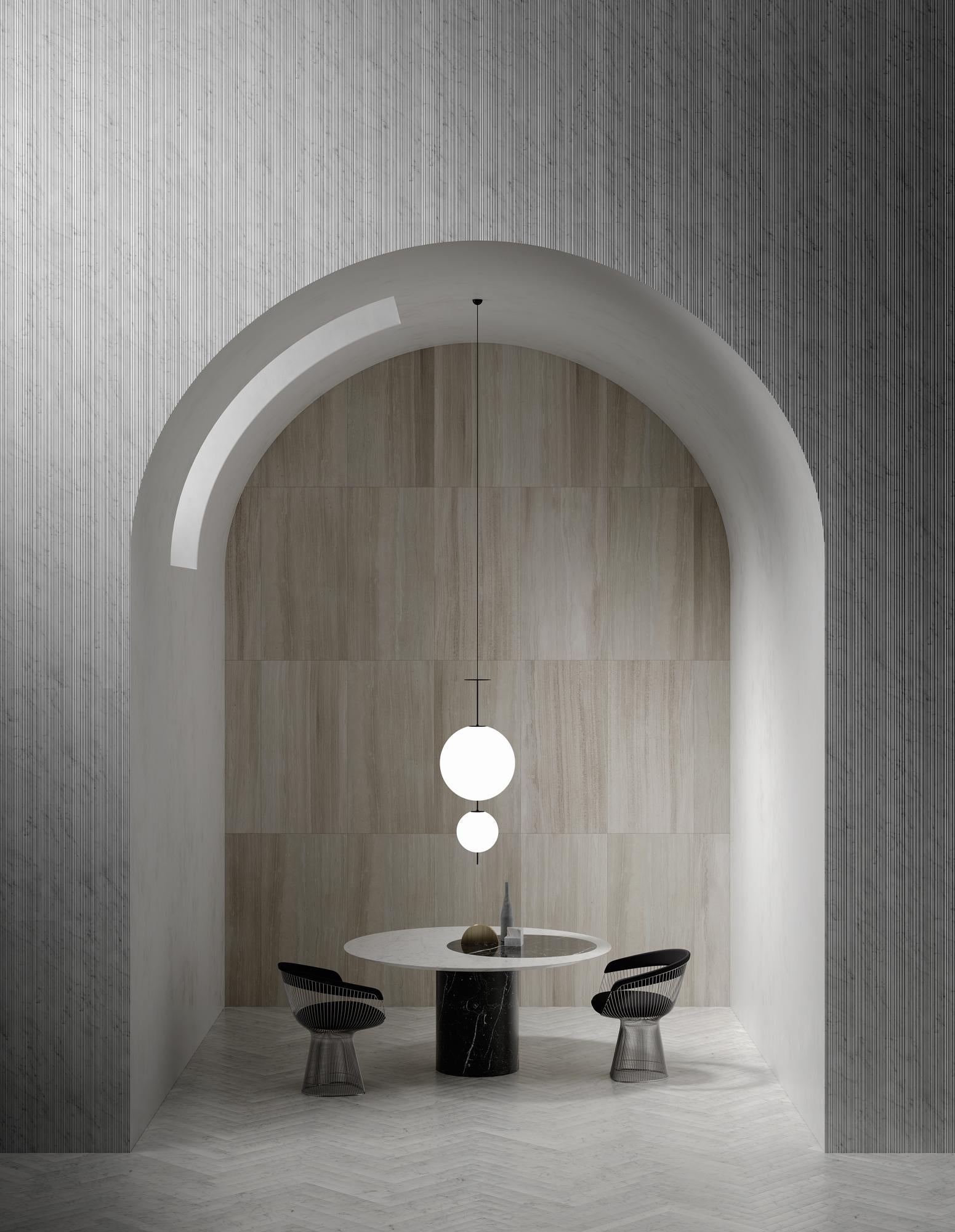 Modern Proiezioni Coffee Table in Nero Marquina & Bianco Carrara Marble by Elisa Ossino For Sale