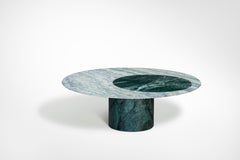 Proiezioni Coffee Table in Verde Alpi & Cipollino Marble by Elisa Ossino