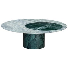 Proiezioni Coffee Table in Verde Alpi & Cipollino Marble by Elisa Ossino