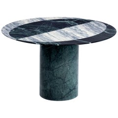 Proiezioni Side Table in Verde Alpi & Cipollino Marble by Elisa Ossino