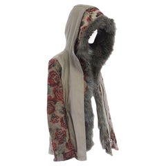 PROJECT FOCE SINGLESEASON khaki fur hood rose jacquard military parka IT40 US2 S