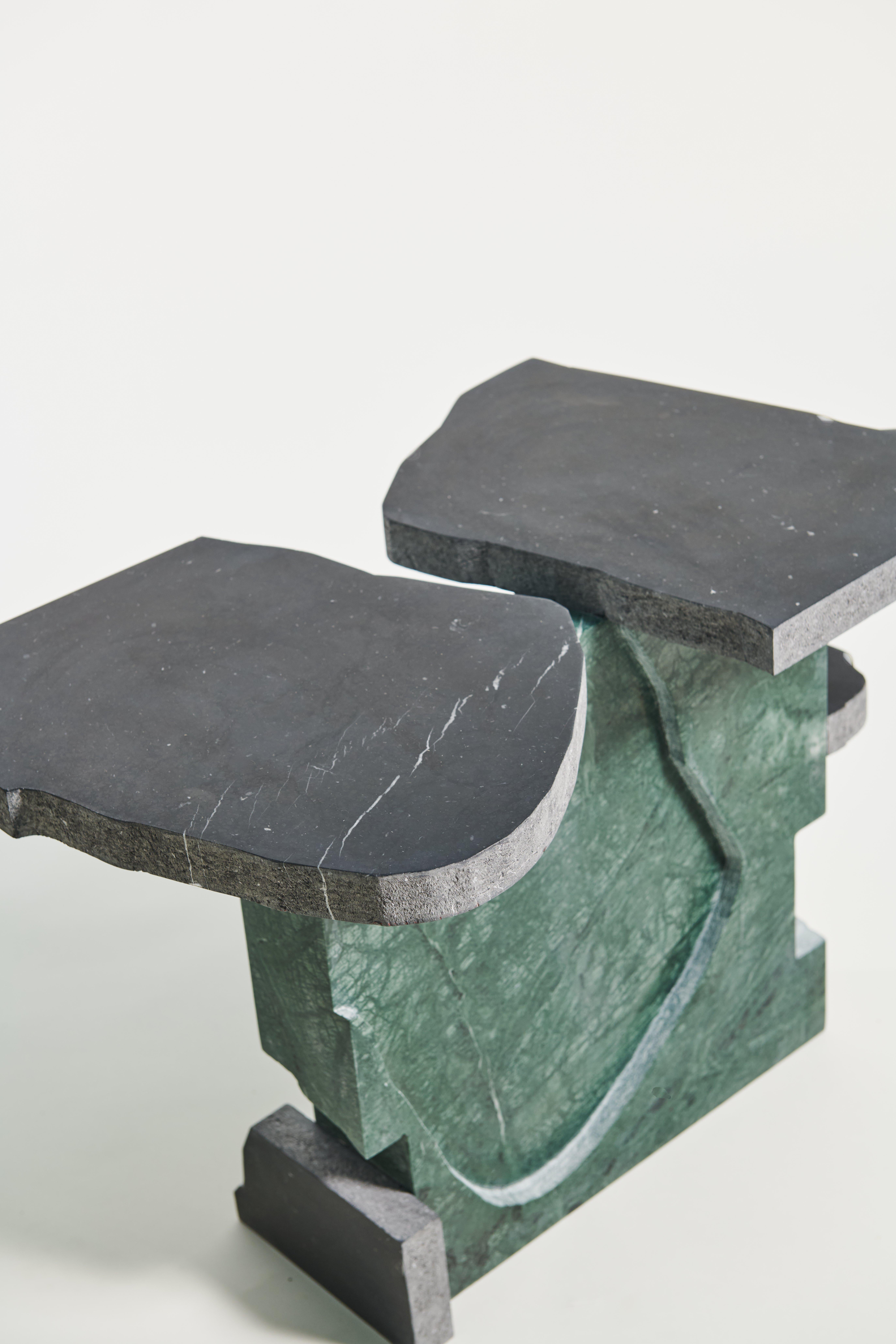 PROJECT MATERIA: Fossil Side Table by Onno Adriaanse (Marmor) im Angebot