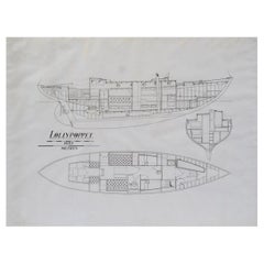 1938 Antique Nautical Lollypoppet Project Sailing Boat by Berthon Boat Company