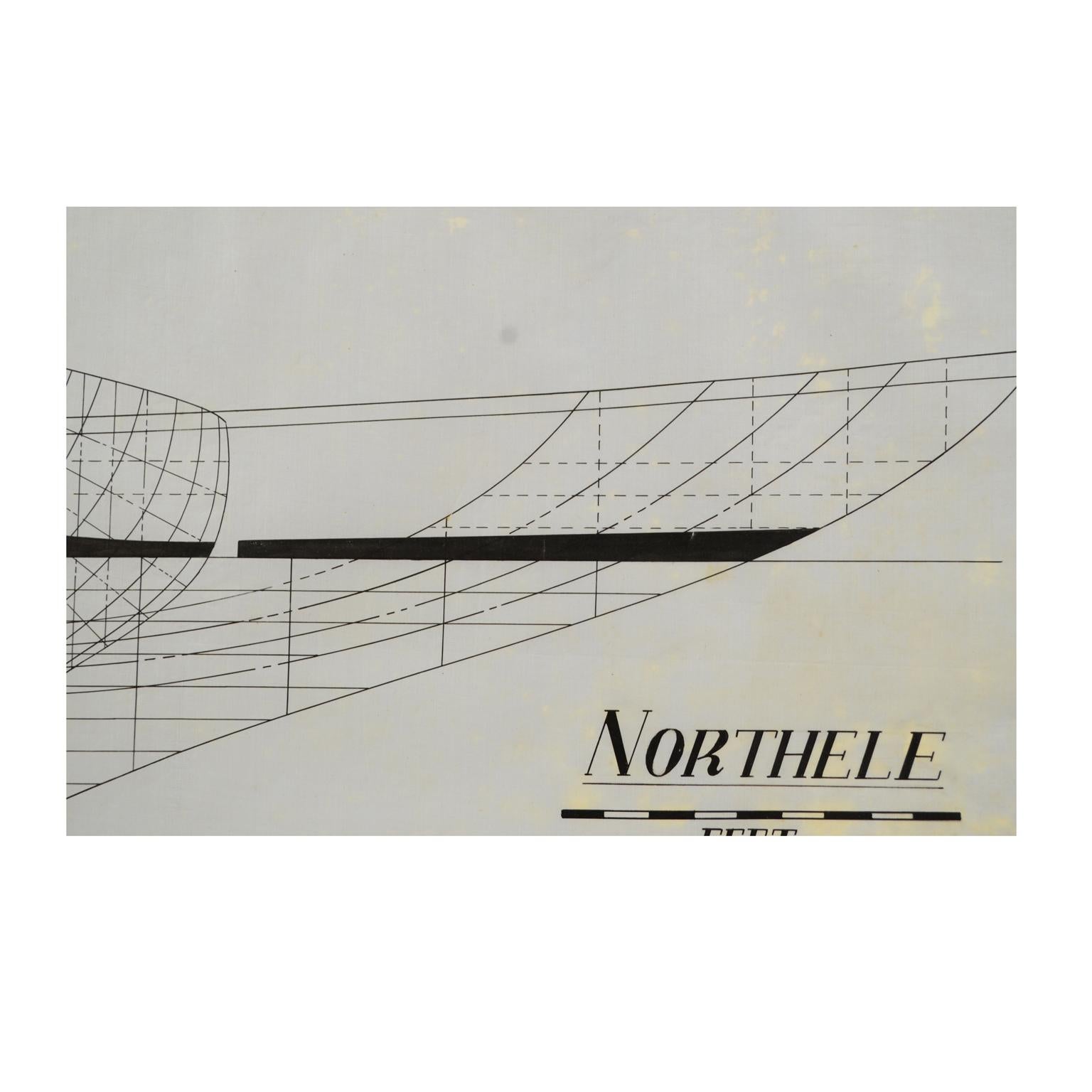 Paper 1949 Antique Northele Project Sailing Boat by Berthon Boats Uffa Fox archives