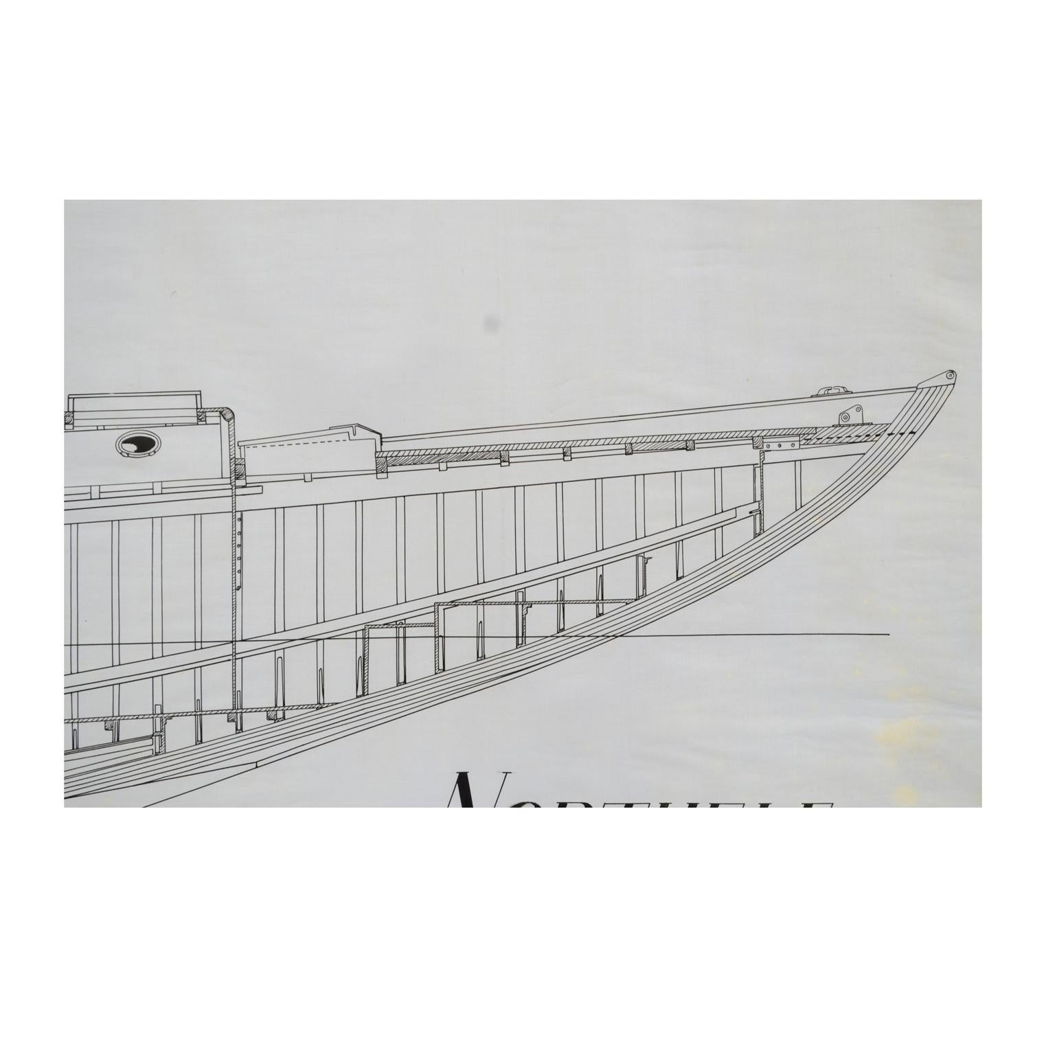 Projet nautique de 1949 du bateau à voile Northele par Berthon Uffa Fox, archives en vente 2
