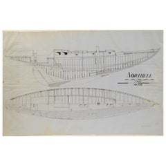 1949 Nautical Project of the Northele Sailing Boat by Berthon Uffa Fox archives