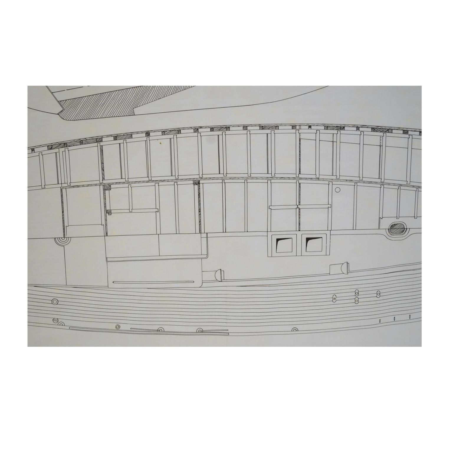 1949s Antique Northele Nautical Ship Project by Berthon Boats Uffa Fox archives en venta 4