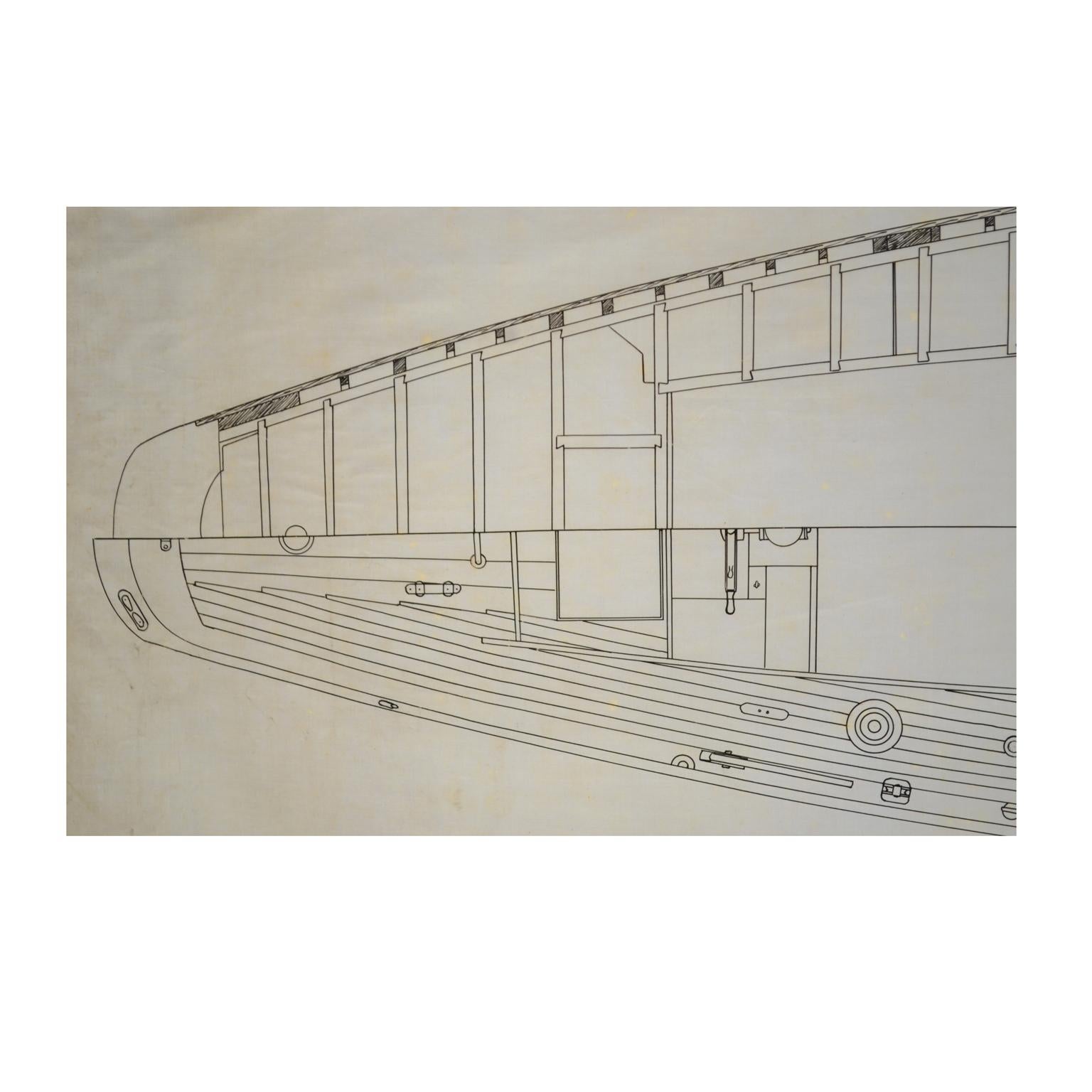 1949s Antique Northele Nautical Ship Project by Berthon Boats Uffa Fox archives en venta 1