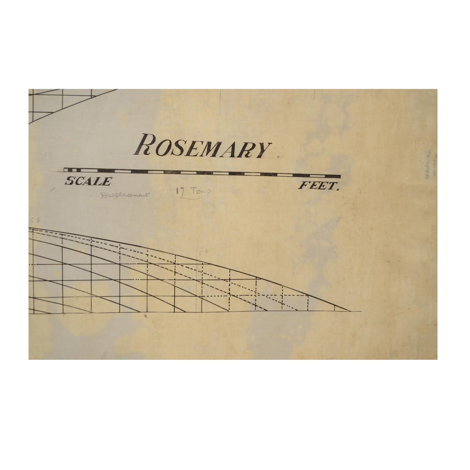 Paper 1920s Nautical Rosemary Old Ship Project by William Fife III Uffa Fox archives