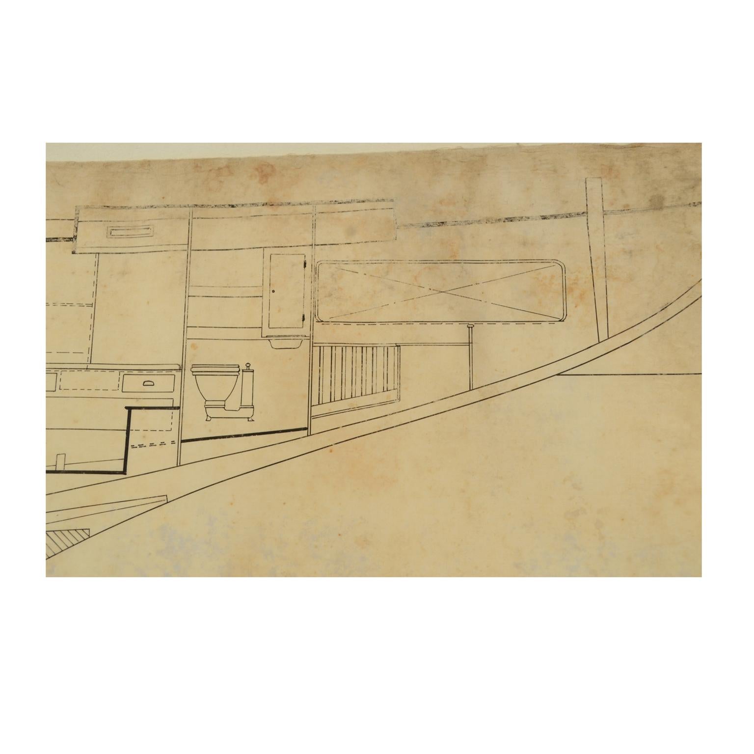 Papier Années 1930 Ortac Morgan Giles, archives du chantier naval Uffa Fox en vente