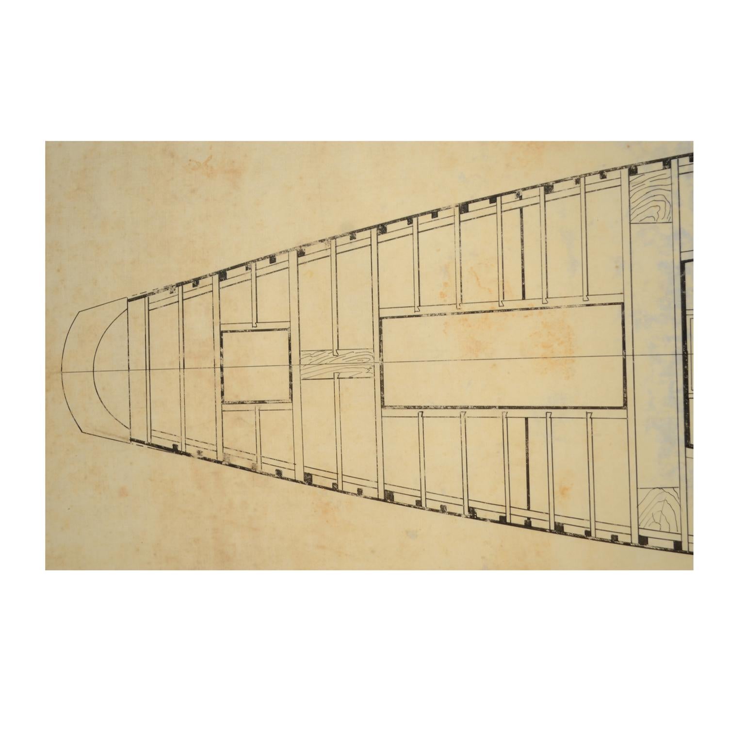 Antikes Projekt des Schiffes Ortac Morgan Giles Shipyard Uffa Fox aus den 1930er Jahren im Angebot 1
