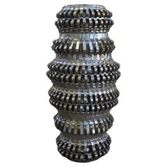 'Projection' Glazed Metallic Interwoven Sculpture by Freyja Dorren
