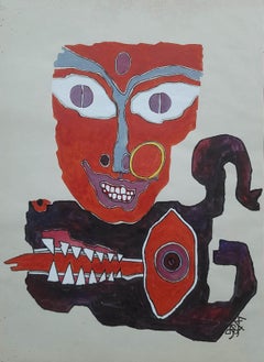 Untitled, Watercolor, Acrylic on Paper by Master Indian Artist "In Stock"