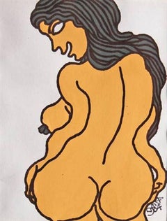 Explicit erotic gestures of Nude women by Indian artist Prokash Karmakar
