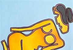 Sin título, acrílico sobre papel del artista moderno Prokash Karmakar "En stock"