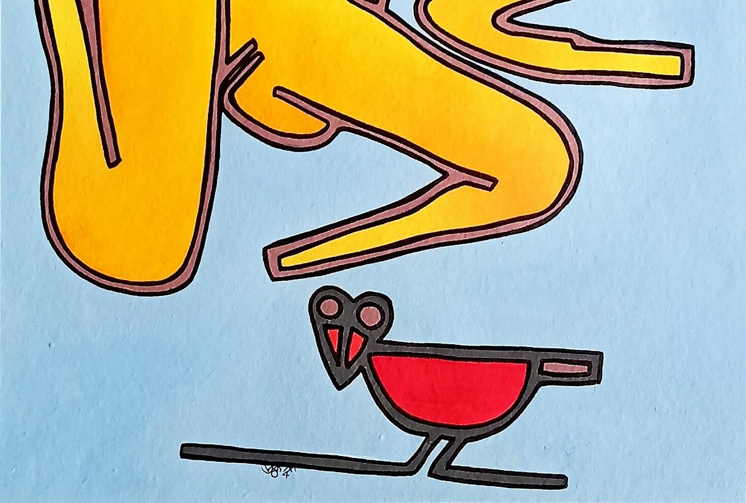 Untitled, Acrylic on Paper by Modern Artist Prokash Karmakar 