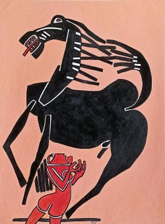 Untitled, Figurative, Acrylic on Paper by Modern Artist "In Stock"
