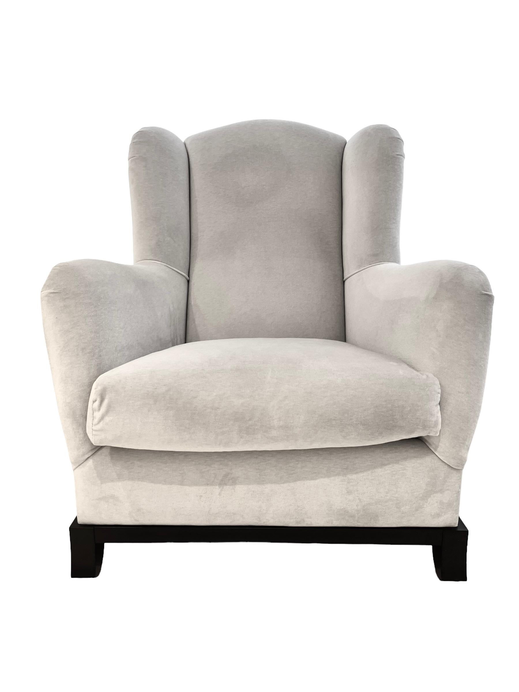 Italian Promemoria Armchair and Pouf 'Ottoman', Madame A