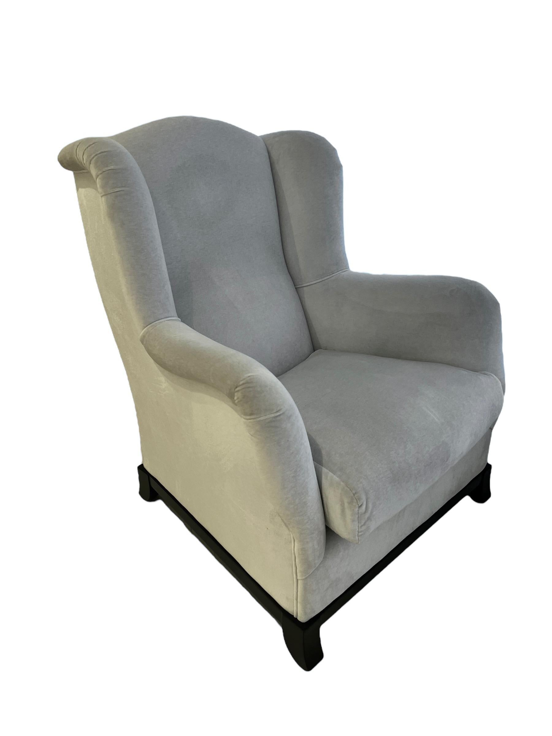 Contemporary Promemoria Armchair and Pouf 'Ottoman', Madame A