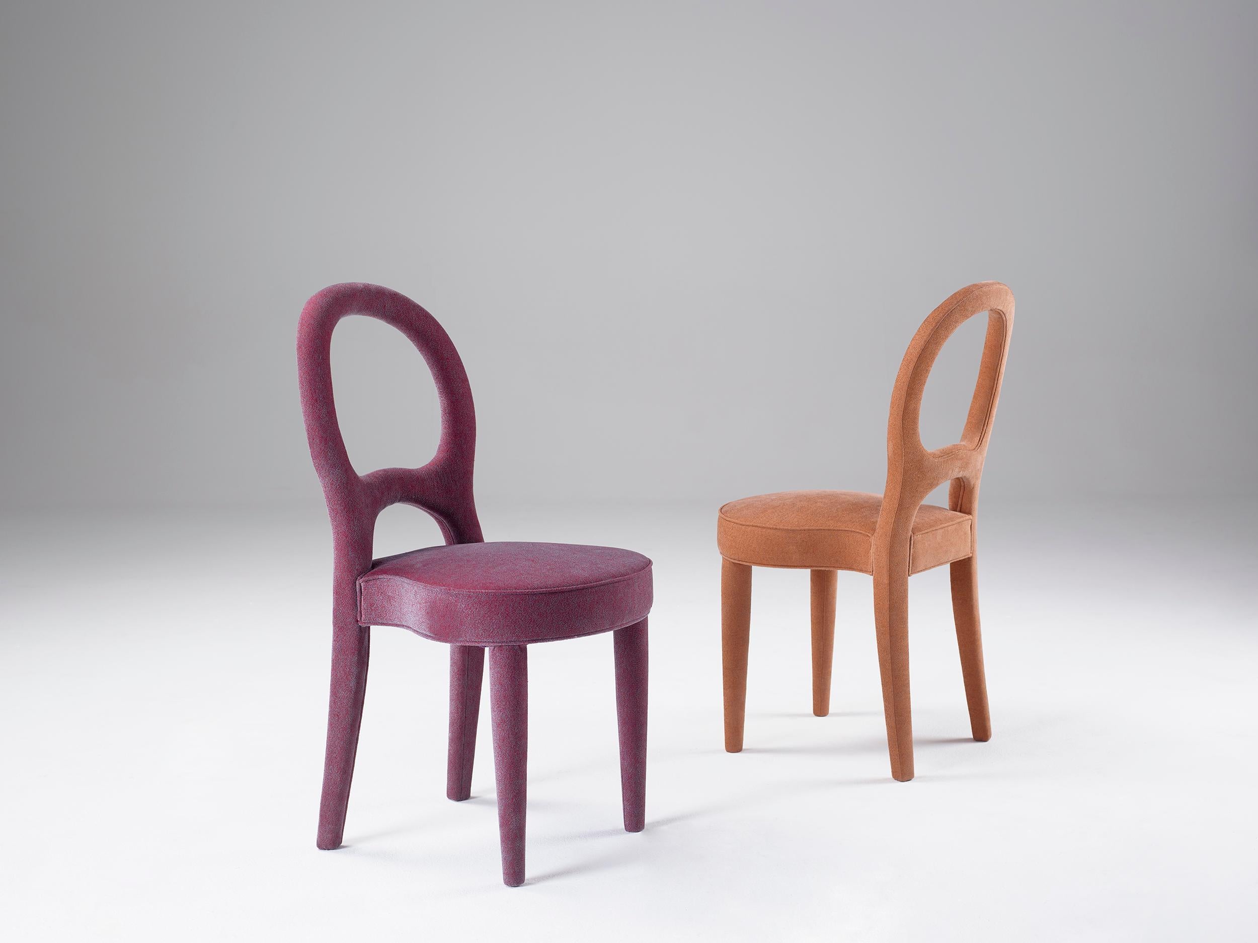 Modern Promemoria Bilou Bilou Chair Covered in Fabric by Romeo Sozzi For Sale