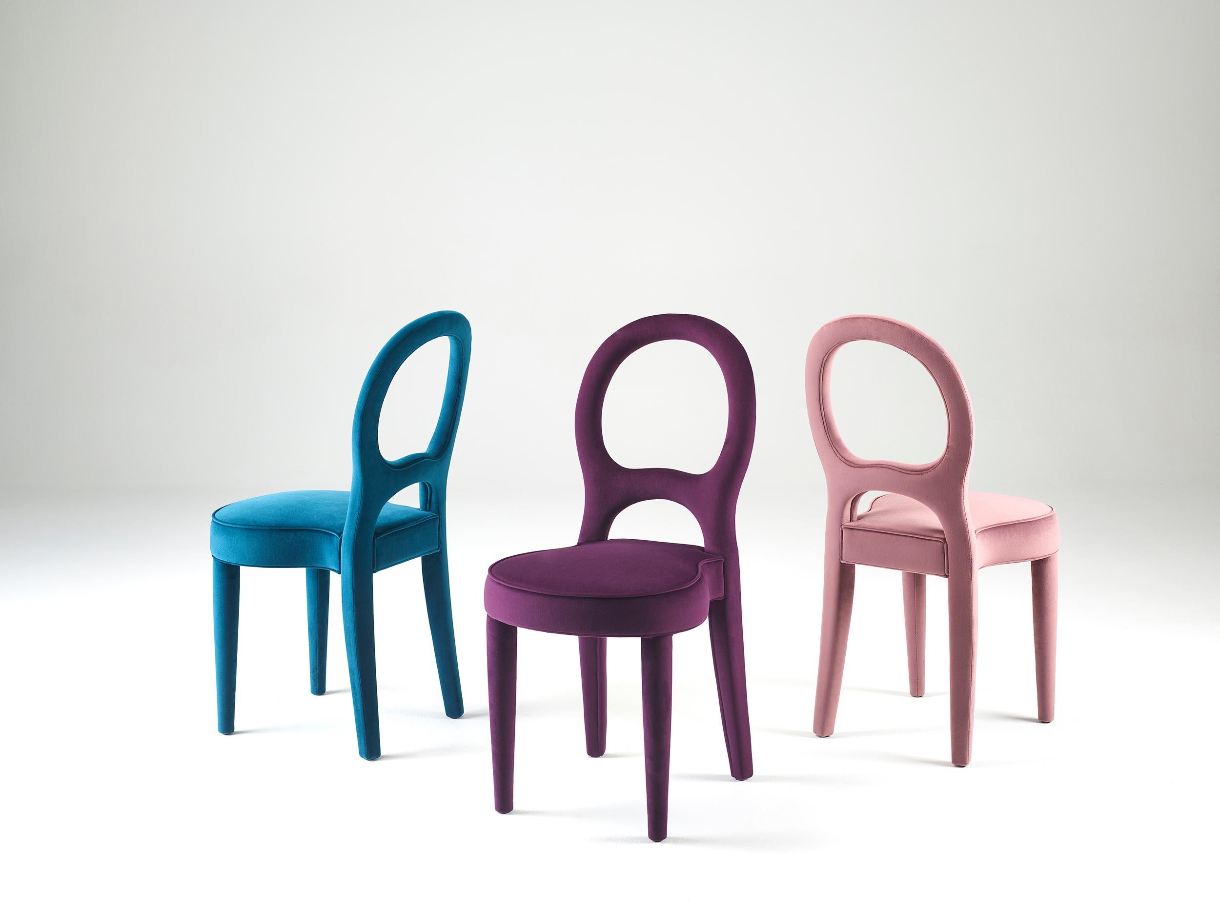 Modern Promemoria Bilou Bilou Chair Covered in Fabric by Romeo Sozzi For Sale