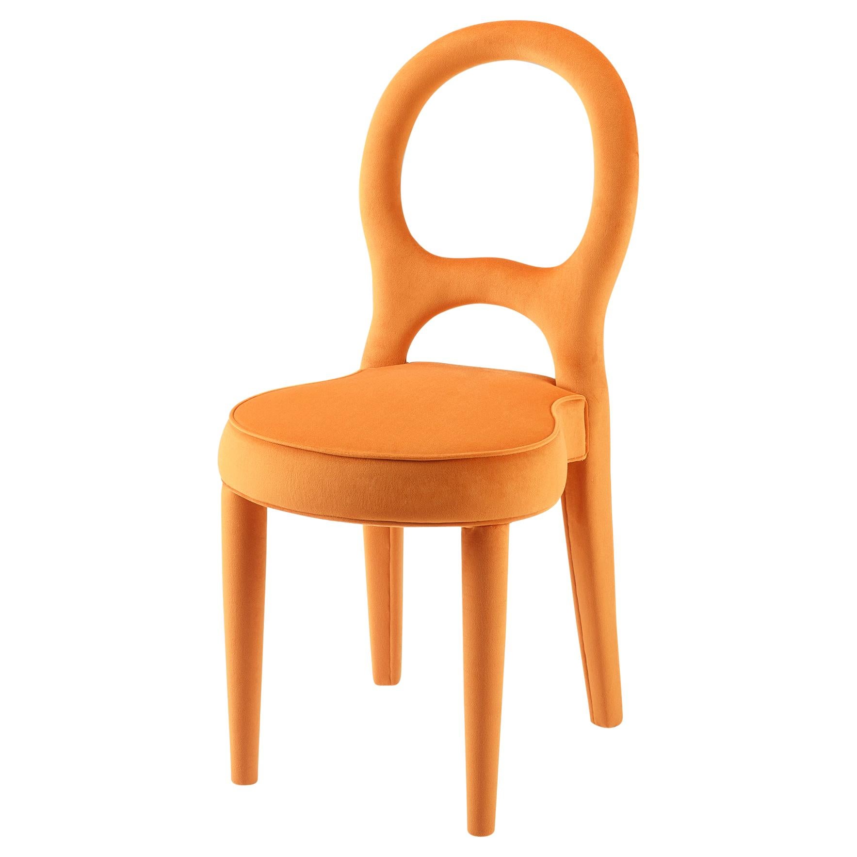 For Sale: Orange (rainbow 7.jpg) Promemoria Bilou Bilou Chair Covered in Fabric by Romeo Sozzi